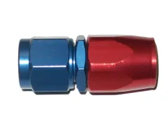 Aluminium fitting recht D06 9/16-18 UNF Alufitting aluminium aansluiting