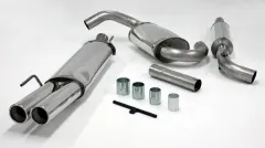 Uitlaatsysteem/sportuitlaat voor Golf 3 1.4 1.6 1.9D 1.9TDI 2.0 2.8 VR6 63,5mm van roestvrij staal met EG-goedkeuring (kentekenvrij)