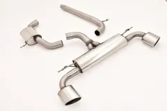Uitlaatsysteem/sportuitlaat voor Seat Leon 5F 2.0 TSI Cupra 265, 280, 290 ø 76mm gemaakt van roestvrij staal duplex met EG-goedkeuring (kentekenvrij)