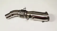 Downpipe ø 102mm > 76mm voor BMW 1 serie F20/F21 - 2 serie F22/F23 - 3 serie F30/F31/F34 - 4 serie F32/33/F36 N55 motor uit roestvrij staal