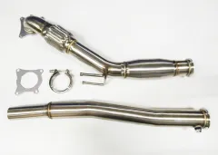 TFSI Downpipe voor Golf 5 GTI, Golf 6 GTI, Seat Leon 1P, Audi A3, Audi TT 2.0 TFSI met 200 cells sportkatalysator Euro 4 compatibel ø 76mm gemaakt van roestvrij staal