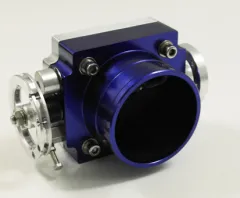Gasklep binnen ø 90mm van aluminium voor VR6 R32 16v 1.8T Turbo etc. in blauw