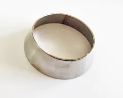 Roestvrij stalen pijp verloopstuk reductie 89>76mm binnendiameter H 38mm reductie