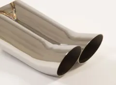 Eindpijp 1 - 2x76mm DTM roestvrij staal