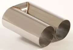 Bumpijp 60 - 2x90mm rond scherpe randen roestvrij staal