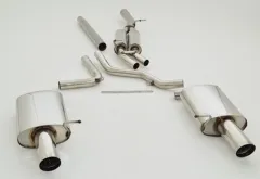 FMS uitlaatsysteem/sportuitlaat voor Audi A4 B6 1.8T 70mm duplex van roestvrij staal met EG-goedkeuring (kentekenvrij)