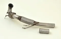 FMS downpipe voor Audi A3 8v 1.8 TFSI, Seat Leon 5F Cupra SC, FR R 2.0 TSI, Octavia 5E ø 76mm RVS flexibele pijp met EG-typegoedkeuring