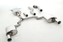 FMS sportuitlaat voor Audi A4 (B8) A5 1.8 TFSI 2.0 TFSI 2WD Quattro ø 76mm RVS duplex met EG-goedkeuring (kentekenvrij)