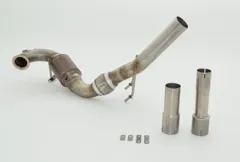 FMSDownpipe 63,5mm voor Audi A3 8V, Seat Leon 5F, Skoda Octavia 5E en Golf 7 1.2, 1.4 TSI RVS met EG-typegoedkeuring
