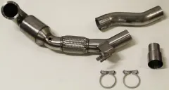 HG Downpipe Bull-xfor Audi A3 8v, Seat Leon III, Golf 7 GTI 2.0 TFSI ø 89>76mm roestvrij staal met EG-typegoedkeuring