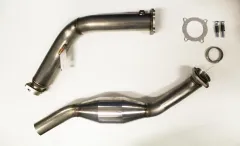 Y-pipe downpipe voor Audi A4 B8 2.0 TFSI ø 76mm met 200 cells sportkatalysator RVS