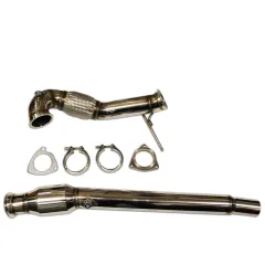 Y-pipe downpipe voor Audi S3 8L 209PS TT 225PS ø 76mm roestvrij staal met 200 cells sport katalysator (ø 120mm)