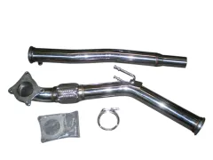 Y-pipe downpipe voor Golf 5 6 GTI 2.0 TFSI ø 76mm RVS met interlock flexpipe 76 mm