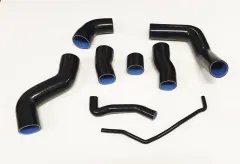 Boostdrukslangen versterkt van silicone zwart voor Audi S3 8L, TT 8N, Leon Cupra R 1M! 8-delig