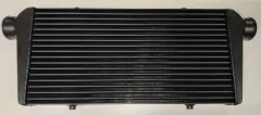 Intercooler aluminium 600x300x76mm - 76mm aansluitingen intercooler ZWART