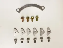 Turbolader montage set voor K03, K04-001, K04-015 en K04-023 uitlaat huis met 6 schroeven en 6 keerplaten