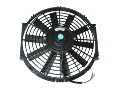 Motorsport ventilator 12v 80Watt ø 305mm blad ø 275mm diepte 65mm zuigend en blazend