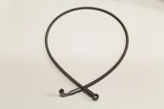 Olietoevoerleiding 1,20 m met D04 90° en rechte aansluiting - Teflon PTFE binnenkant roestvrij staal buitenkant