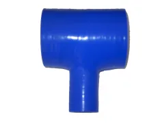 Silicone T-stuk 89>25mm binnendiameter blauw 4-laags 5mm wanddikte