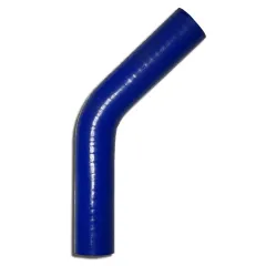 Siliconebogen 45° graden 22mm binnendiameter blauw L 100mm 3-lagig 4mm wanddikte