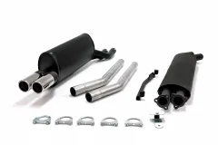 Simons gealuminiseerd stalen sportuitlaatsysteem 2x70 mm voor BMW E28 520i, 525i, 528i, 528ia