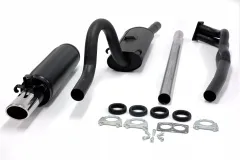 Simons Gealuminiseerd stalen sportuitlaat 70 / 90mm ovaal voor Opel Ascona A 1.6, 1.9