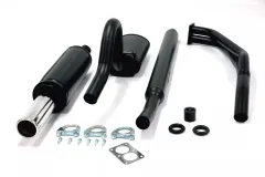 Simons Gealuminiseerd stalen sportuitlaat 80 mm rond voor Opel Ascona B 1.6S, 1.9S, 1.9N, 2.0E EG-typegoedkeuring