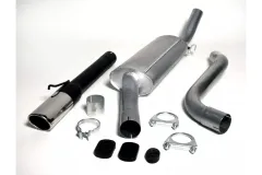 Simons Gealuminiseerd sportuitlaatsysteem 70x90 mm ovaal voor SAAB 900 Turbo 8V/16V Cat. 2.0 