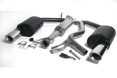 Simons Duplex sportuitlaatsysteem chroomstaal 90/120 mm + 90/120 mm ovaal voor SAAB 9-5 Turbo 2.0/2.3 berline/stationwagon & 9-5 Aero berline/stationwagon