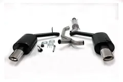 Simons Duplex sportuitlaatsysteem chroomstaal 90/120 mm + 90/120 mm ovaal voor SAAB 9-5 Turbo 2.0/2.3 Sedan/Sportwagen & 9-5 Aero Sedan/Sportwagen