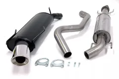 Simons Chroomstalen sportuitlaatsysteem 90/120 mm ovaal voor SAAB 9-5 Turbo 2.0/2.3 sedan/stationwagon Voor modellen zonder opening in de achterskirt