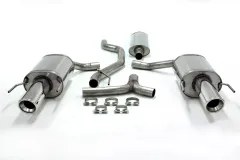 Simons Roestvrijstalen duplex sportuitlaatsysteem 100 mm rond voor SAAB 9-3 Turbo (58L tank)