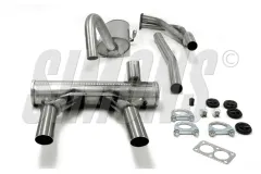 Simons roestvrijstalen sportuitlaat duplex 57 mm + 57 mm rond voor Opel GT 1900