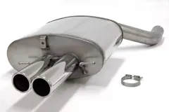 Simons roestvrijstalen sportuitlaatsysteem 2x 80mm rond voor BMW 5 Serie E61 520i, 523i, 525i, 530i Touring