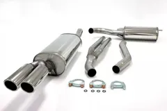 Simons Roestvaststalen sportuitlaatsysteem 2x80 mm voor Audi A6 (C5) 2WD sedan/vant/stationwagon 2.4/3.0 EG-goedkeuring