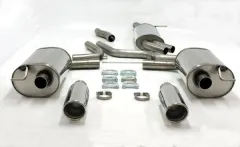 Simons Roestvrijstalen sportuitlaatsysteem duplex 100 mm voor Audi A6 (C6) 2WD berline/van/stationwagon 2.0TFSi