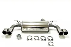 Simons Roestvrij stalen sportuitlaat Duplex 2x80 mm voor BMW F30 320i, 330i