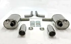 Simons Roestvaststalen sportdemper duplex 100 mm voor Audi A6 (C6) Quattro berline/avant/allroad/stationwagon 2.4/2.8/3.0TFSi/3.2/4.2/2.0TDI/2.7TDI/3.0TDI