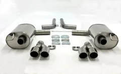 Simons Roestvaststalen sportdemper duplex 2x80 mm voor Audi A6 (C6) Quattro berline/avant/allroad/stationwagon 2.4/2.8/3.0TFSi/3.2/4.2/2.0TDI/2.7TDI/3.0TDI