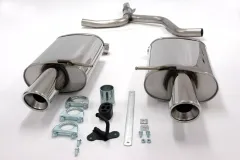 Simons Roestvaststalen sport achterdemper duplex L+R 2x100 mm voor Audi A4 (B6) 2WD sedan/avant/stationwagon 1.6/2.0/1.9TDIEG-Gene goedkeuring