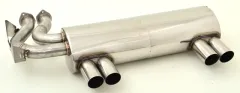 Sportuitlaat duplex sport achterdemper voor BMW M3 E46 63,5mm RVS met EG-typegoedkeuring (kentekenvrij)