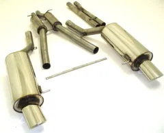 Sportuitlaat voor Audi S6 C5 4.2L V8 250KW Quattro ø 2x 63,5mm Duplex roestvrij staal EC-approval (registratie gratis)