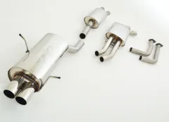 Sportuitlaat voor BMW 320i, 325i, 330i E46 63,5mm roestvrij staal met EG goedkeuring (kentekenvrij)