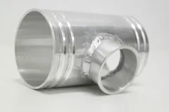 T-stuk aluminium adapter ø 76mm naar 50mm L 120mm