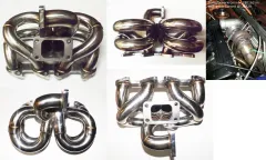 Turbospruitstuk voor 16v Golf VW spruitstuk inox T3 flens + Audi RS2 WG flens