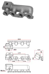 Turbo spruitstuk Lancia/Fiat Delta Integrale 2.0 8v Turbo manifold T3 gietijzer