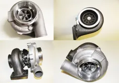 Turboladers GT3076 HF High Flow 60A/R - 82A/R T3 flens - 4-bouts aansluiting, glijlager