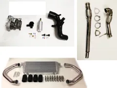 upgrade Turbo Kit voor Audi S3 8L TT 8N tot 320pk plug&play met K04-023 upgrade + inlaatslang + BP + downpipe + LLK + BOV zwart